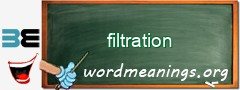 WordMeaning blackboard for filtration